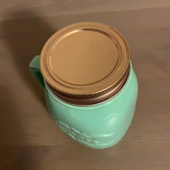 David’s Tea Blue Ceramic Mason Jar Mug with Infuser - Picture 6 of 10